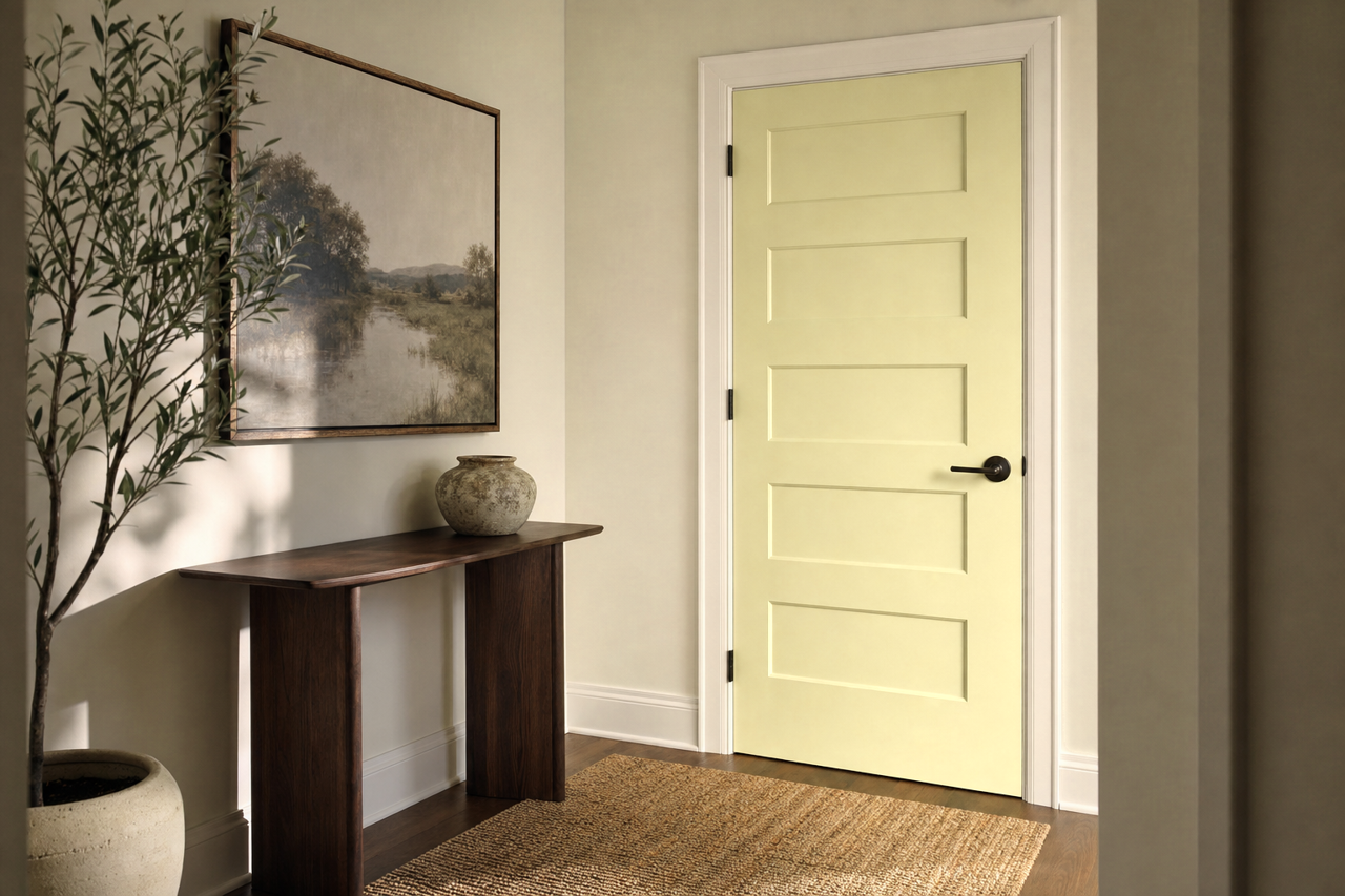 Pale by Benjamin Moore on interior-doors