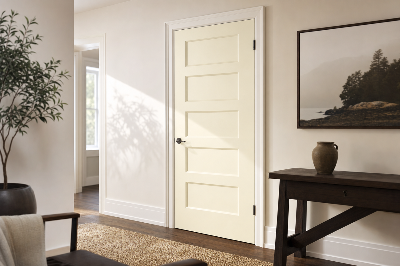 Alpine by Benjamin Moore on interior-doors