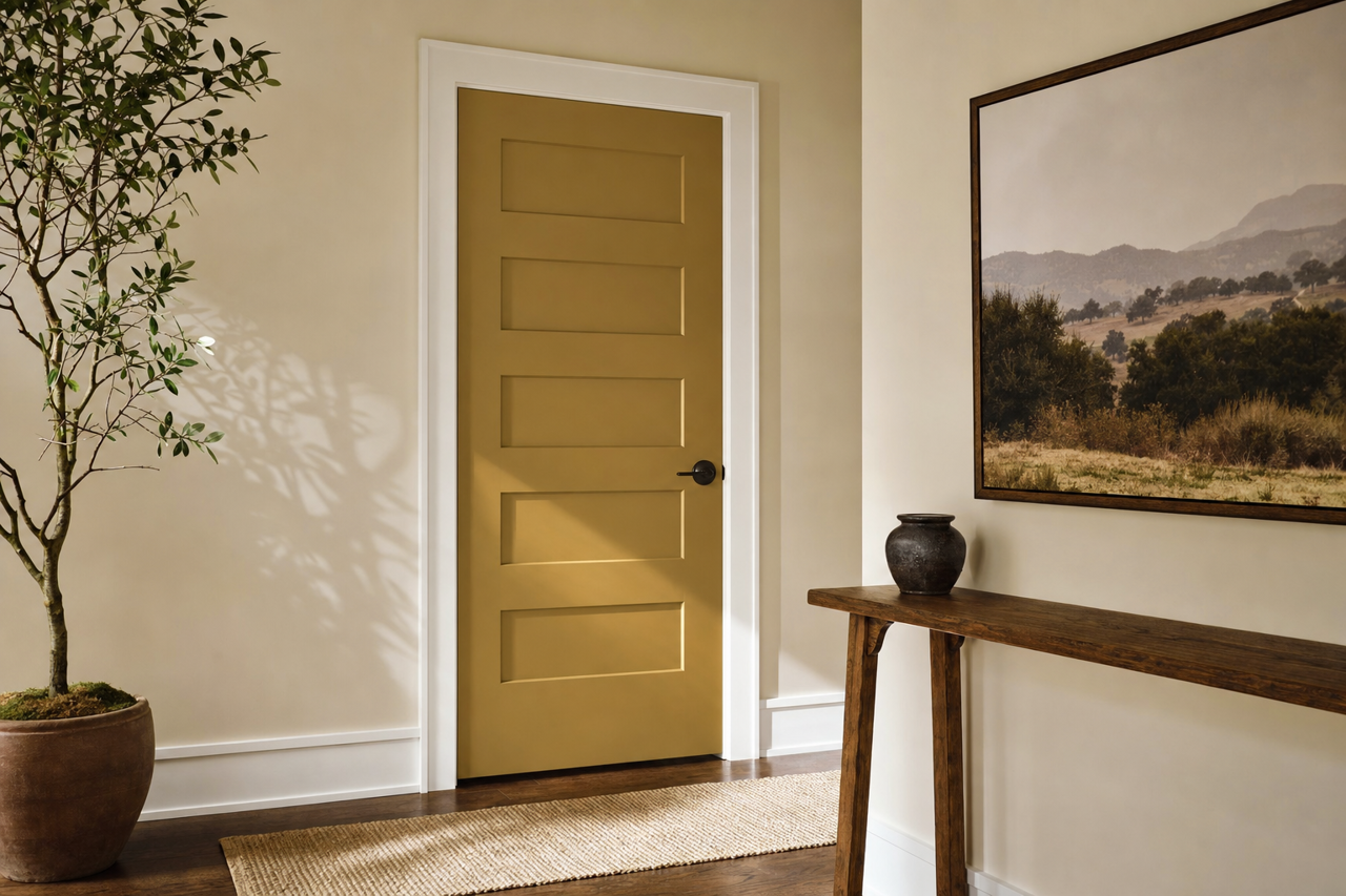 Thyme by Benjamin Moore on interior-doors