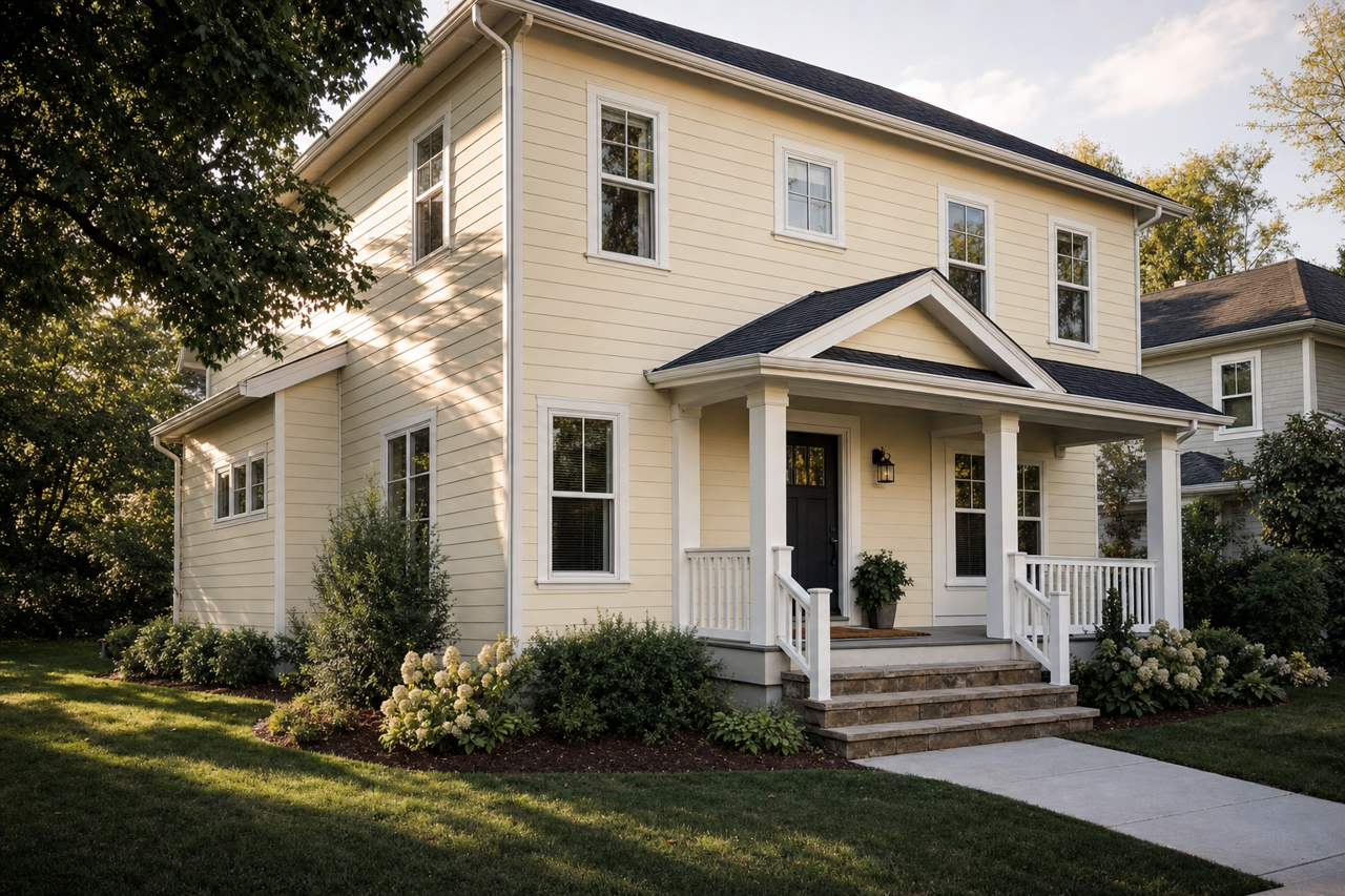 Sandy by Benjamin Moore on exterior
