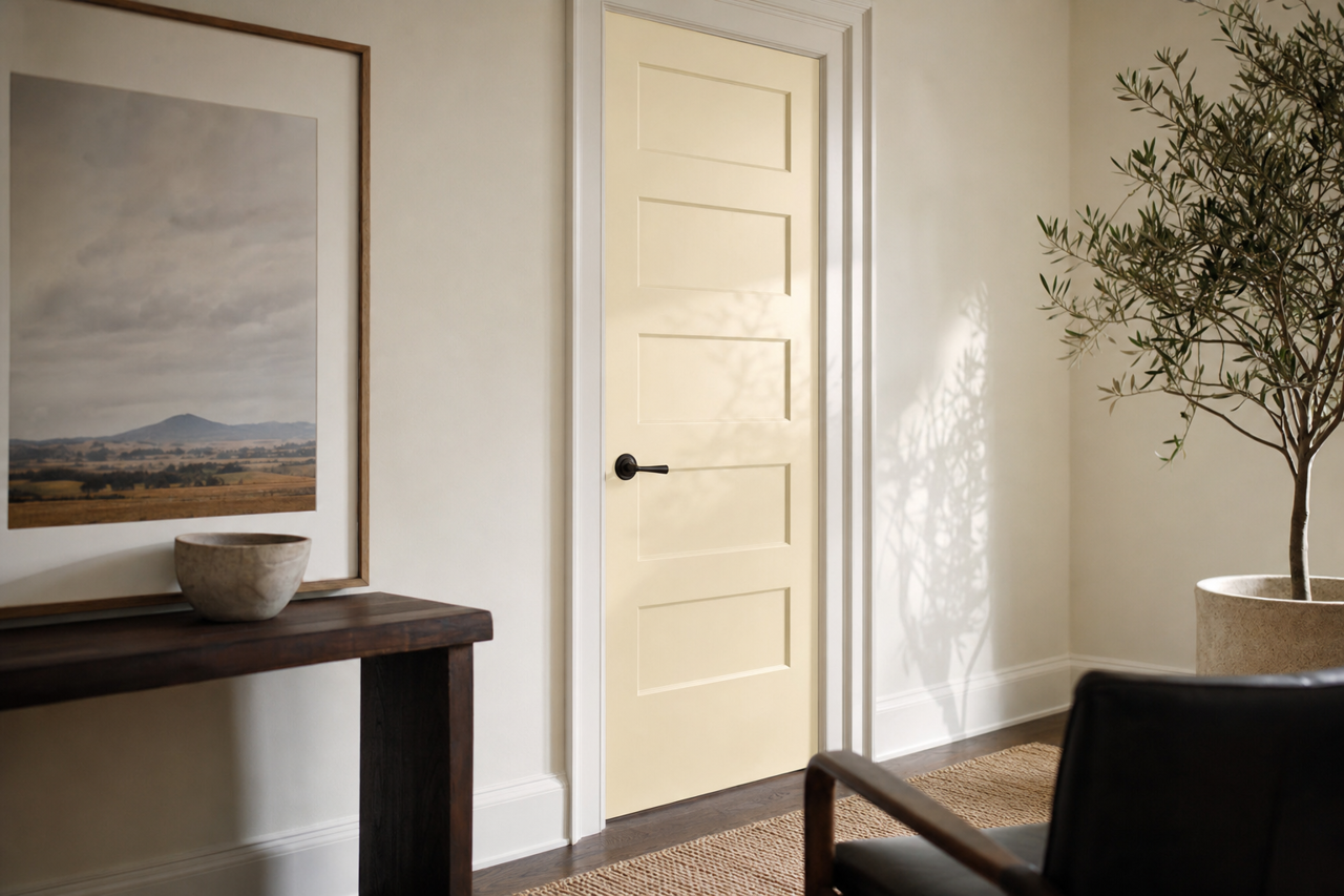 Timid by Benjamin Moore on interior-doors