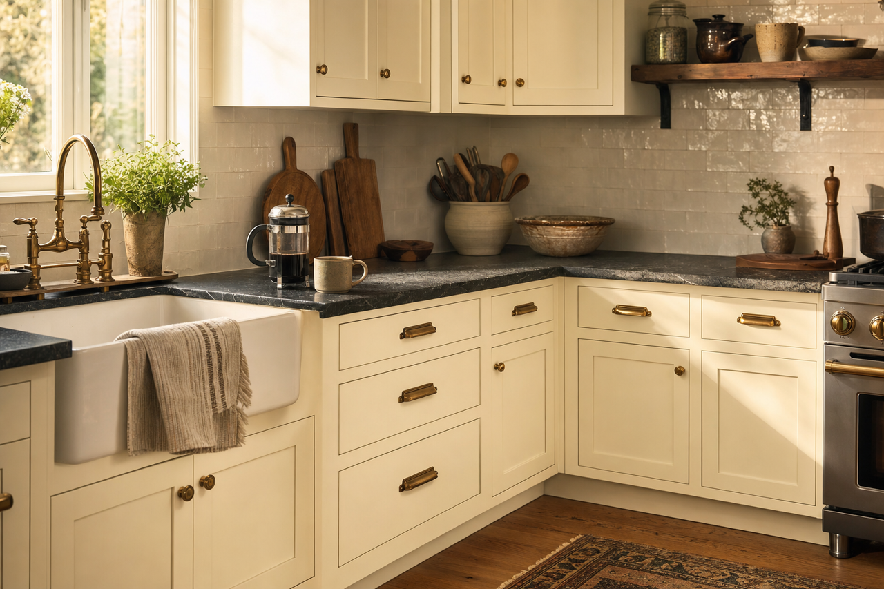 Mountain by Benjamin Moore on cabinets