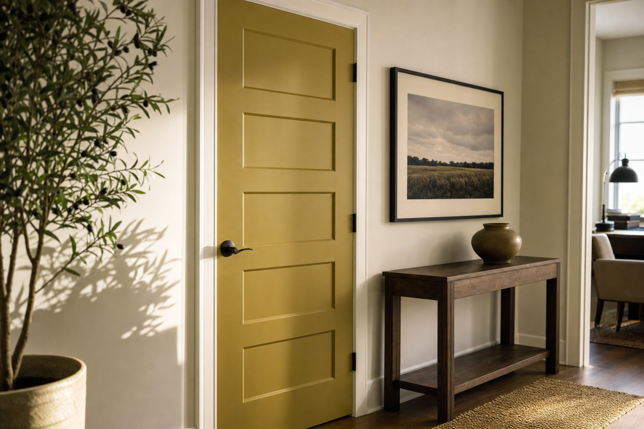 Newt by Benjamin Moore on interior-doors
