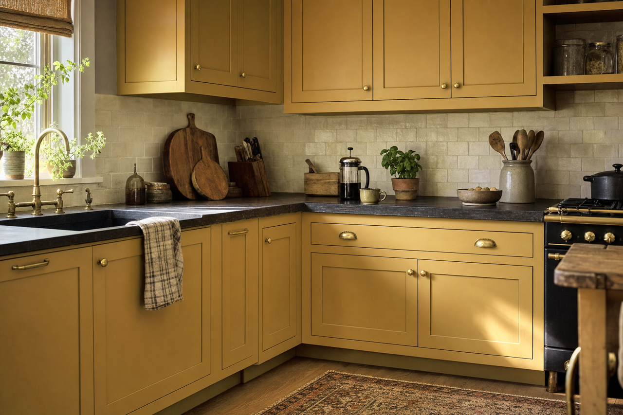 Fresh by Benjamin Moore on cabinets