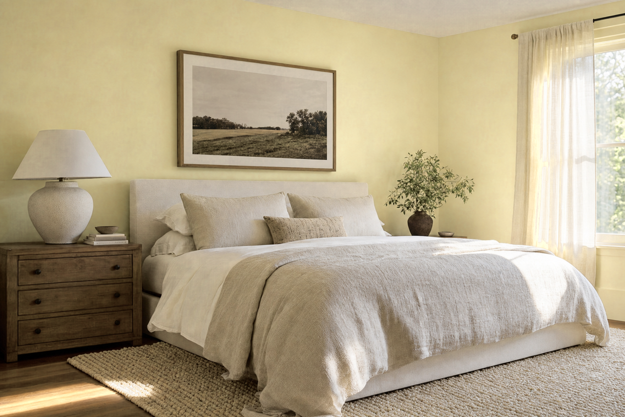 Mellowed by Benjamin Moore on interiors