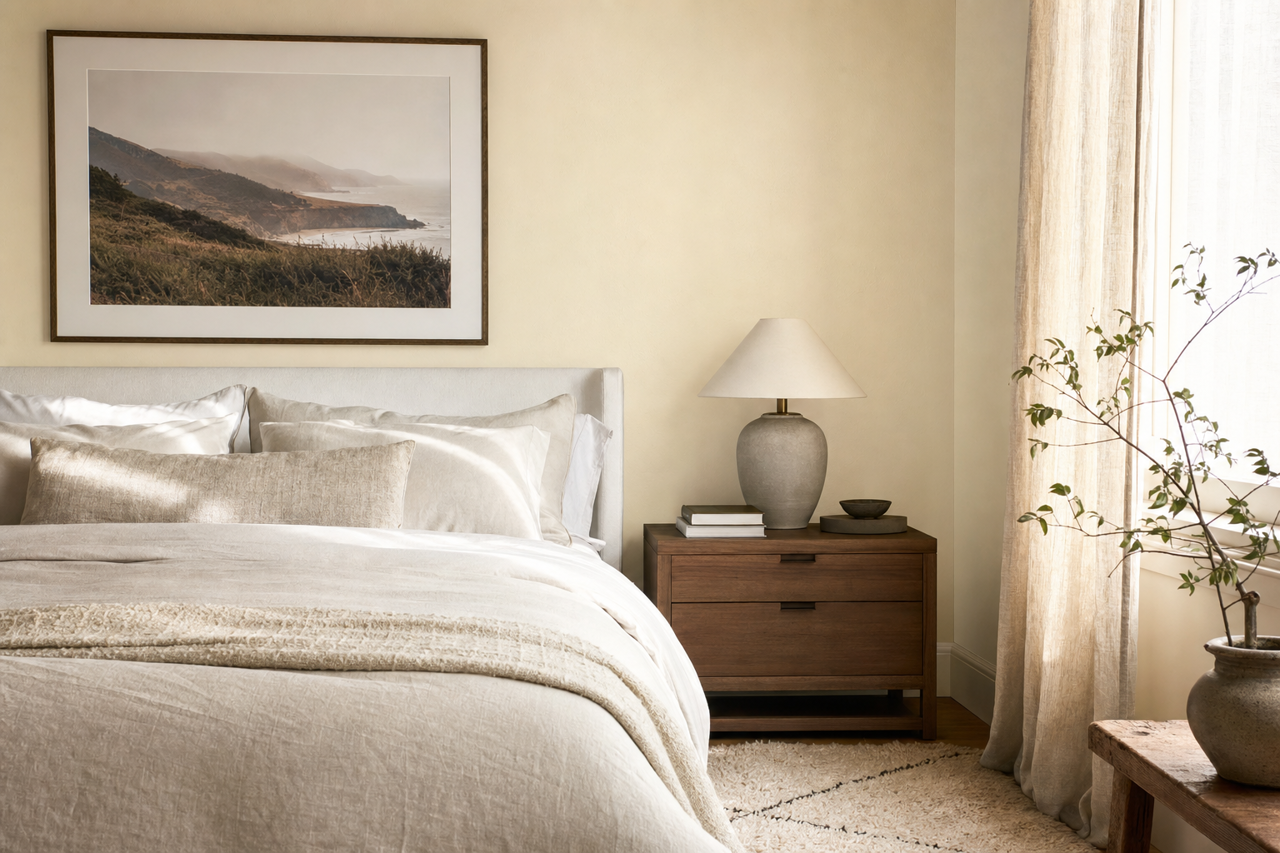 White by Benjamin Moore on interiors