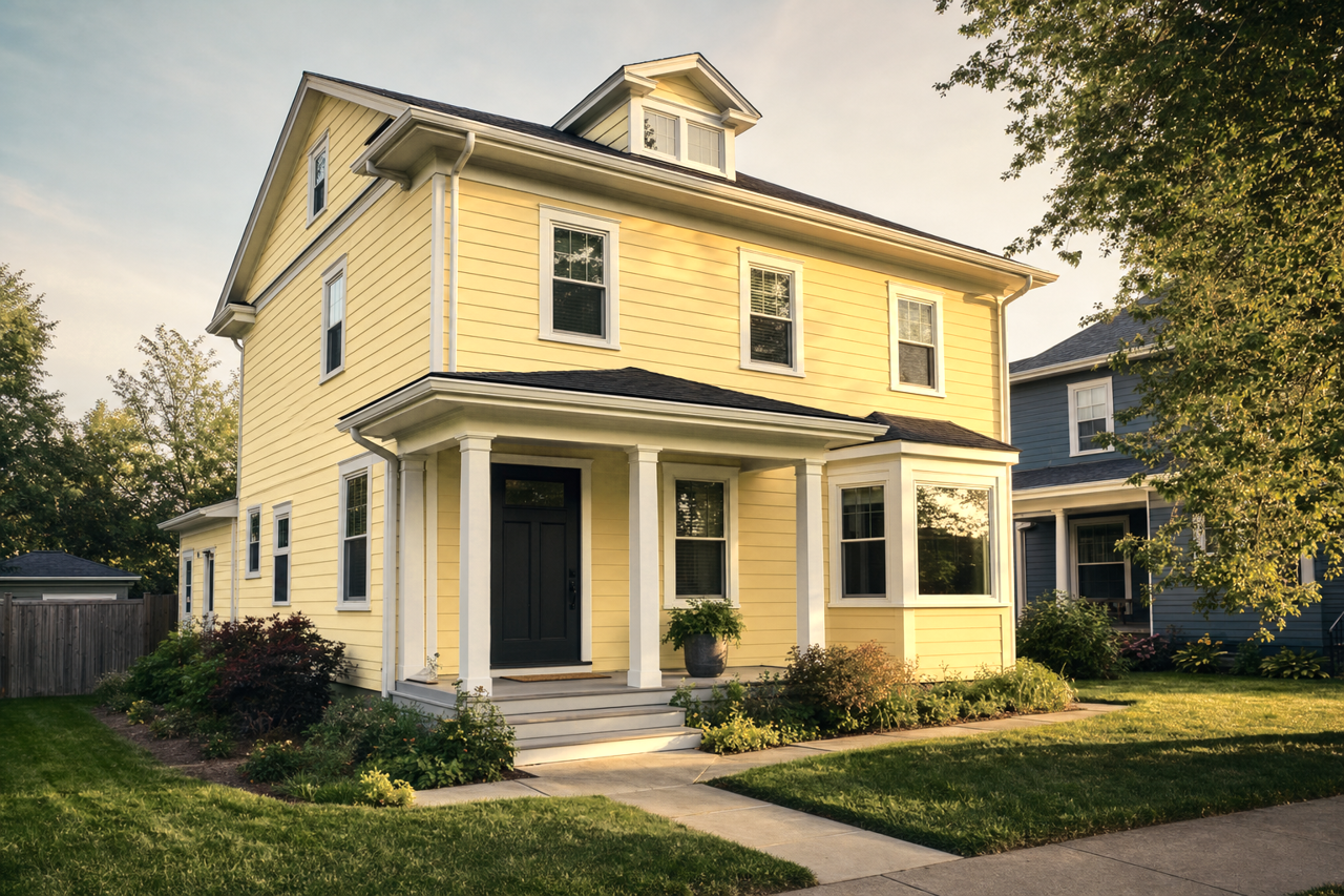 Yosemite Yellow by Benjamin Moore on exterior