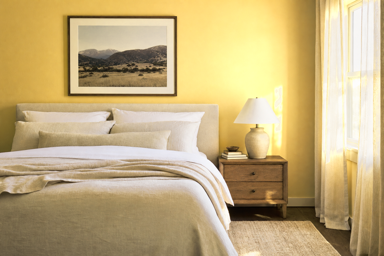 Yosemite Yellow by Benjamin Moore on interiors