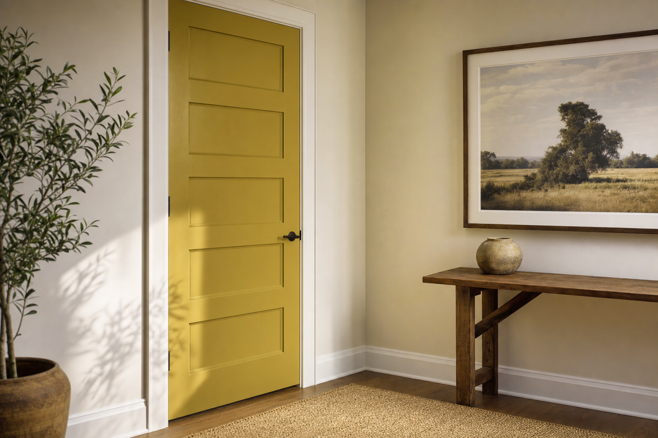 Lichen by Benjamin Moore on interior-doors