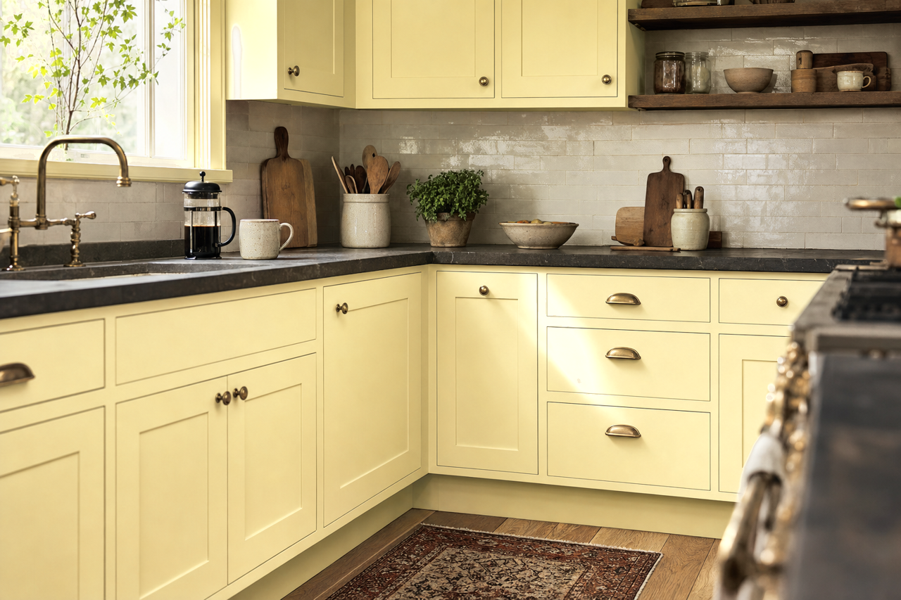 Hampton by Benjamin Moore on cabinets