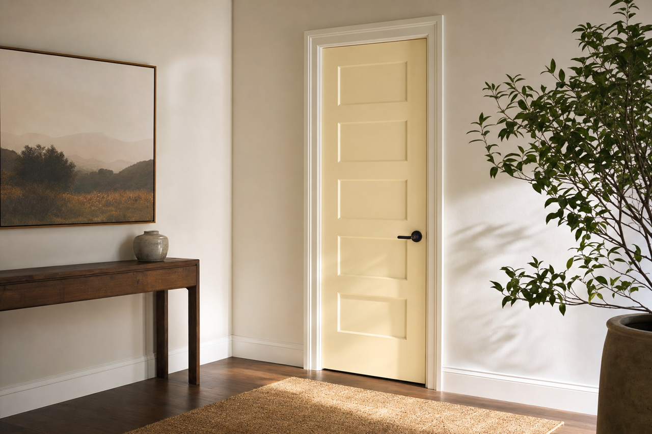 Pale by Benjamin Moore on interior-doors