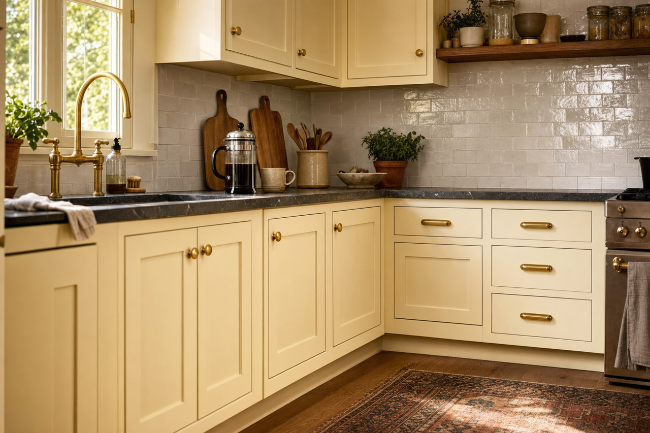Easter by Benjamin Moore on cabinets