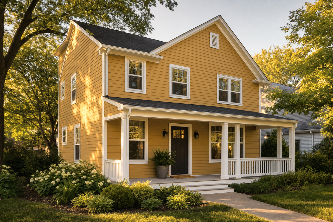 Golden by Benjamin Moore on exterior