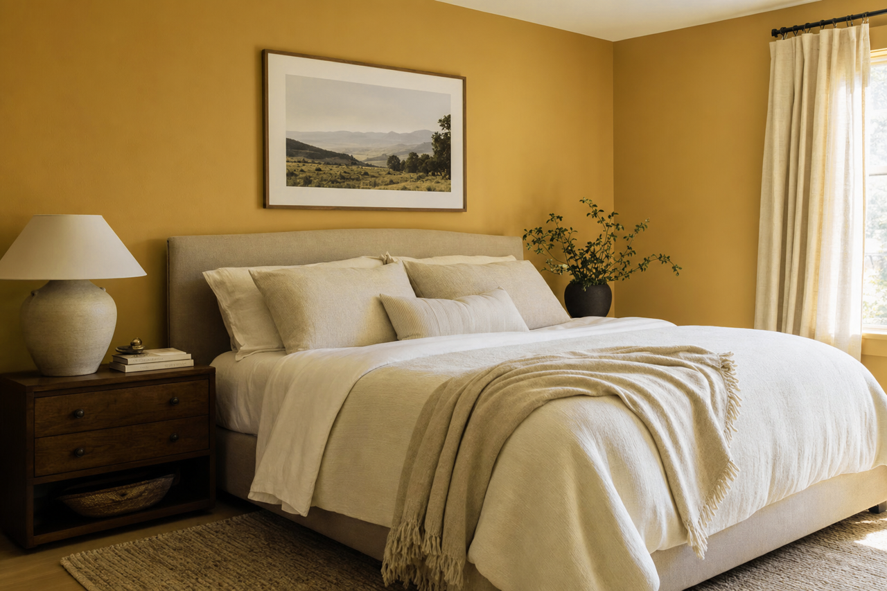 Golden by Benjamin Moore on interiors