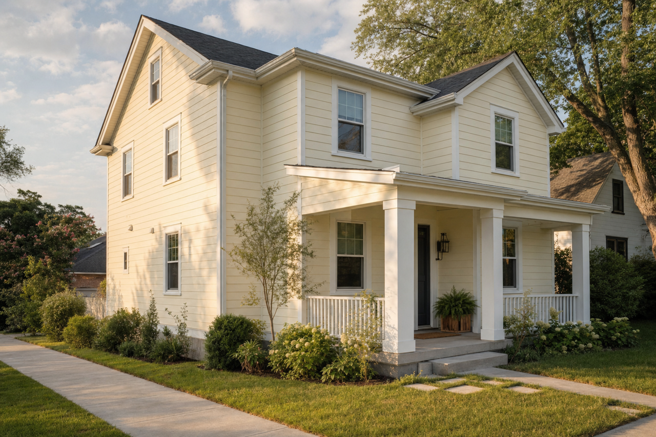 Powder by Benjamin Moore on exterior