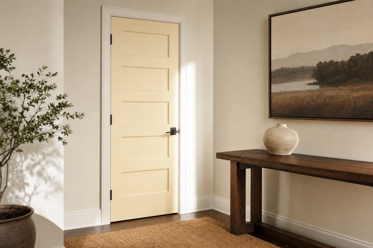 Powder by Benjamin Moore on interior-doors