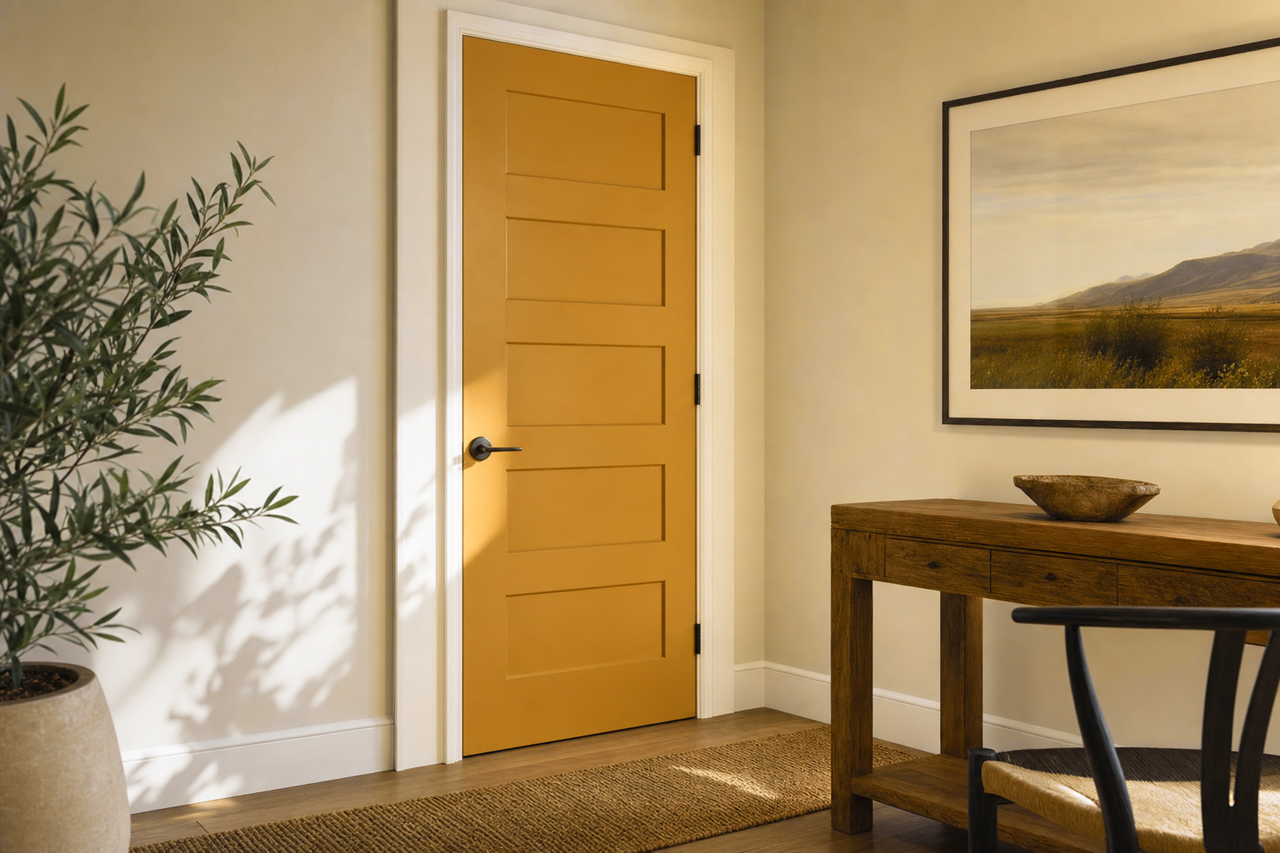 Aztec by Benjamin Moore on interior-doors