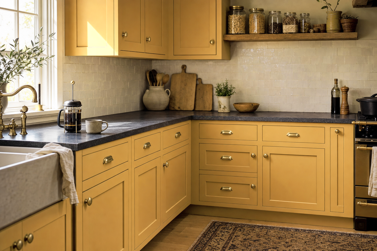 Autumn by Benjamin Moore on cabinets