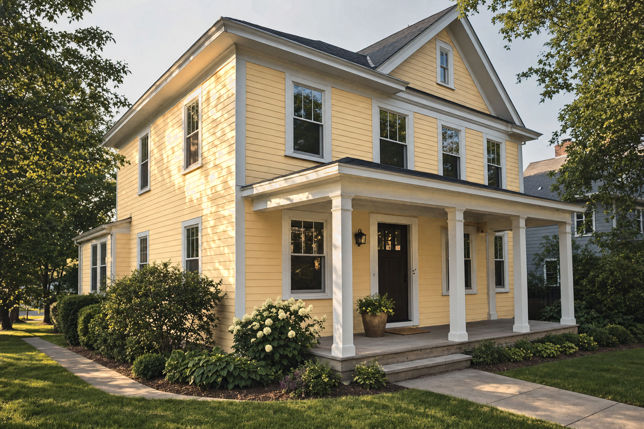 Golden by Benjamin Moore on exterior
