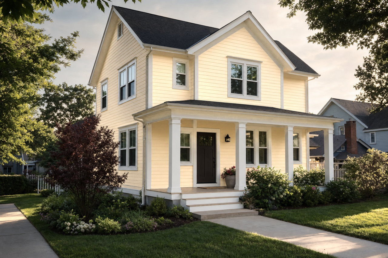 Golden by Benjamin Moore on exterior