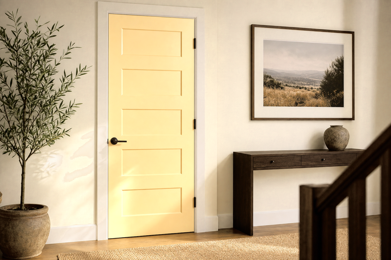 Golden by Benjamin Moore on interior-doors