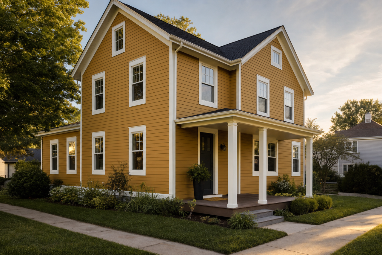 Golden by Benjamin Moore on exterior
