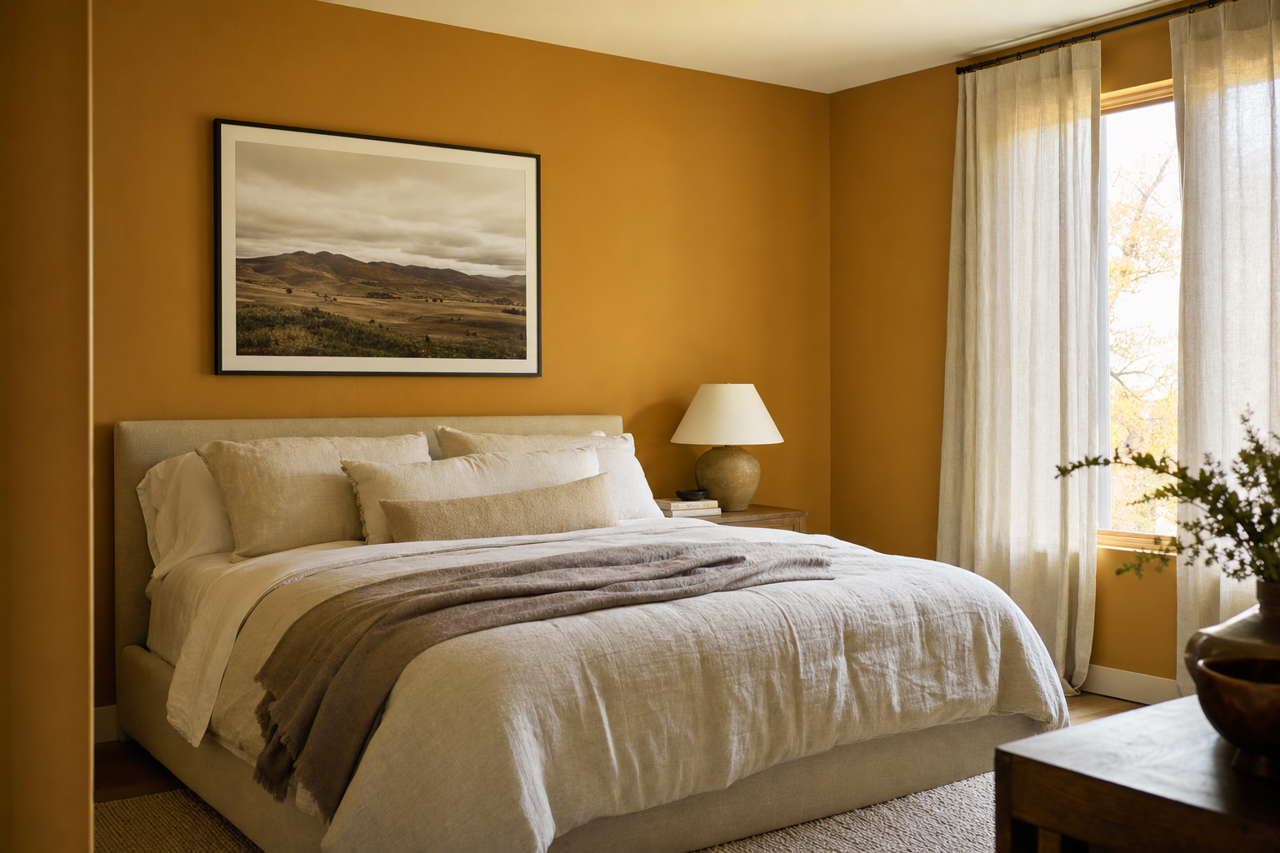 Golden by Benjamin Moore on interiors