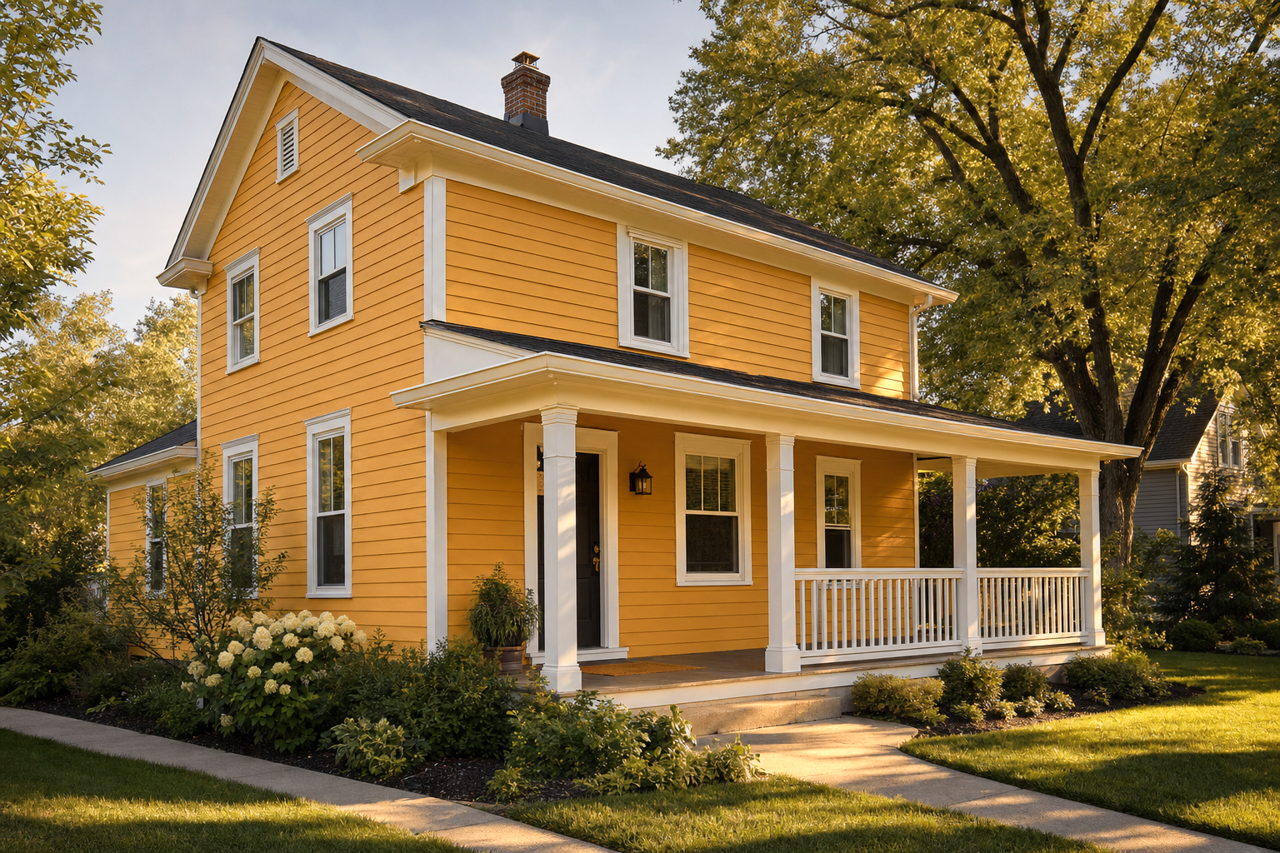 Yellow by Benjamin Moore on exterior