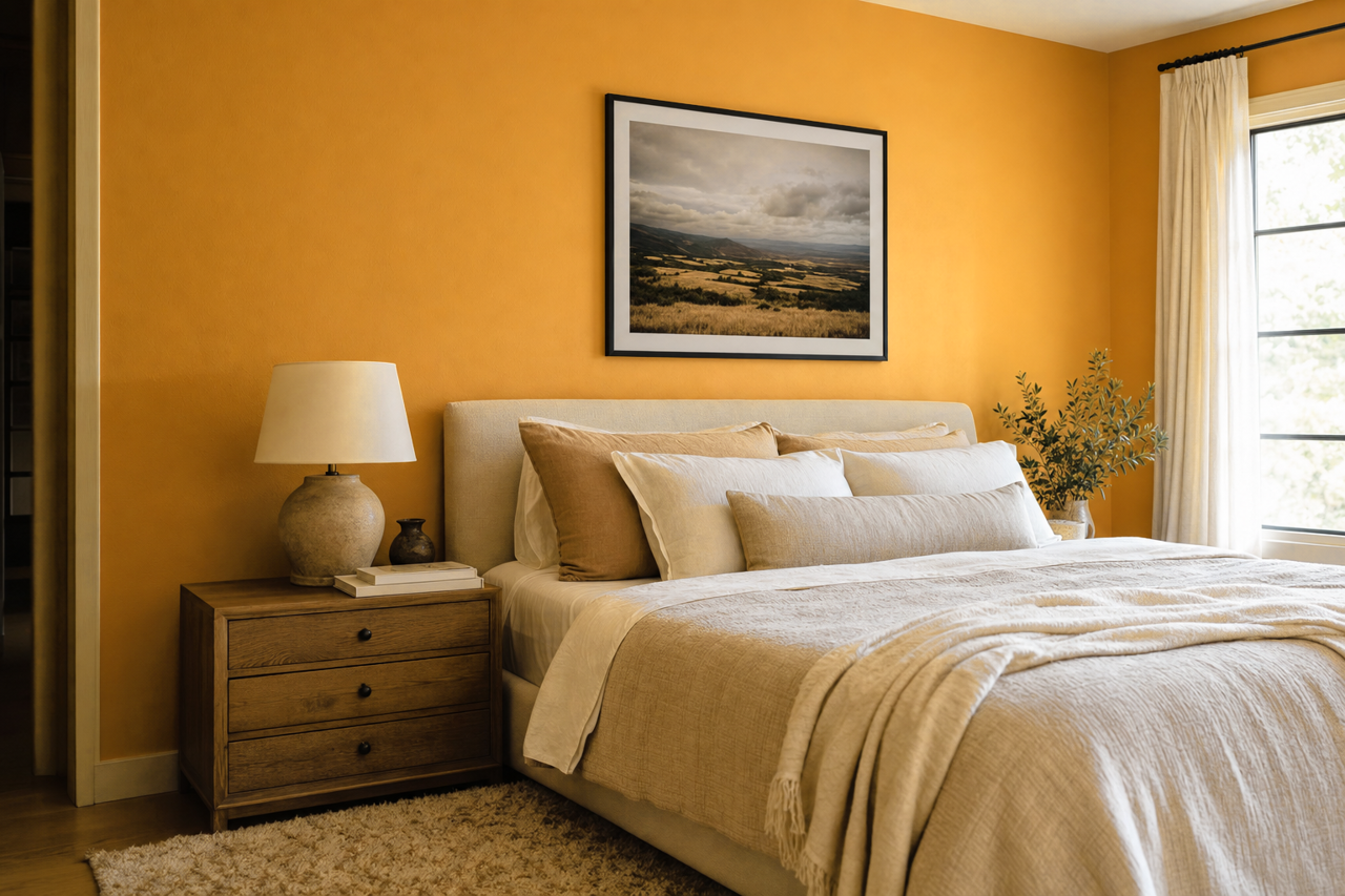 Yellow by Benjamin Moore on interiors