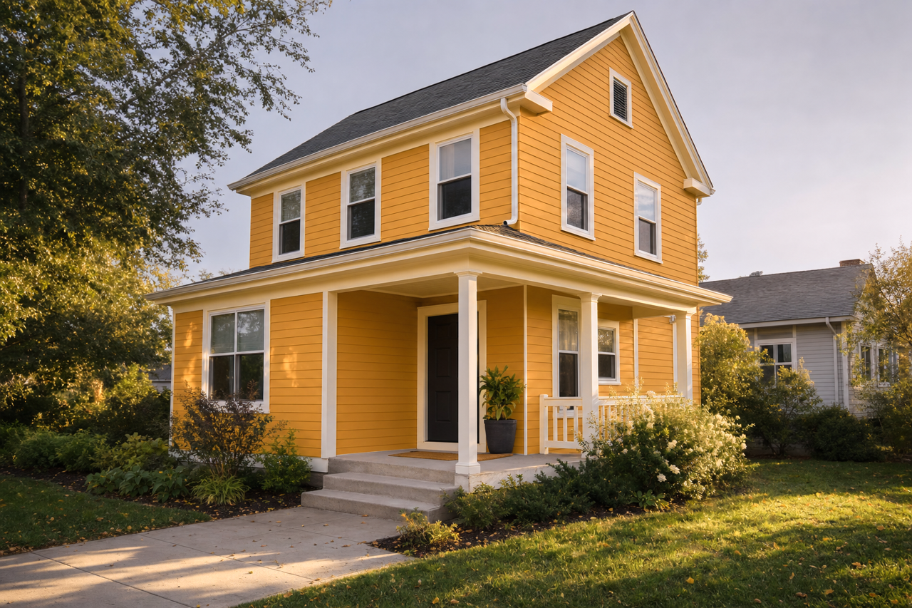 Spicy by Benjamin Moore on exterior