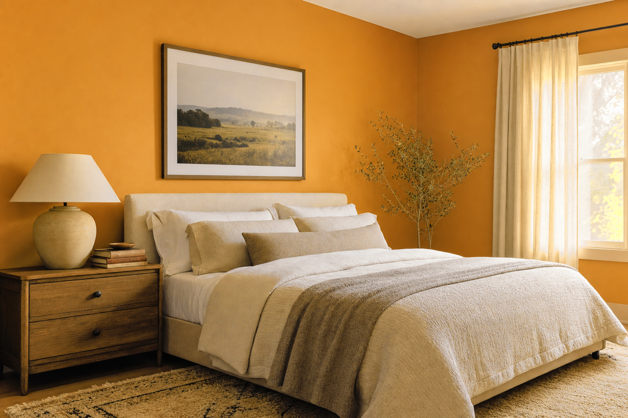 Spicy by Benjamin Moore on interiors