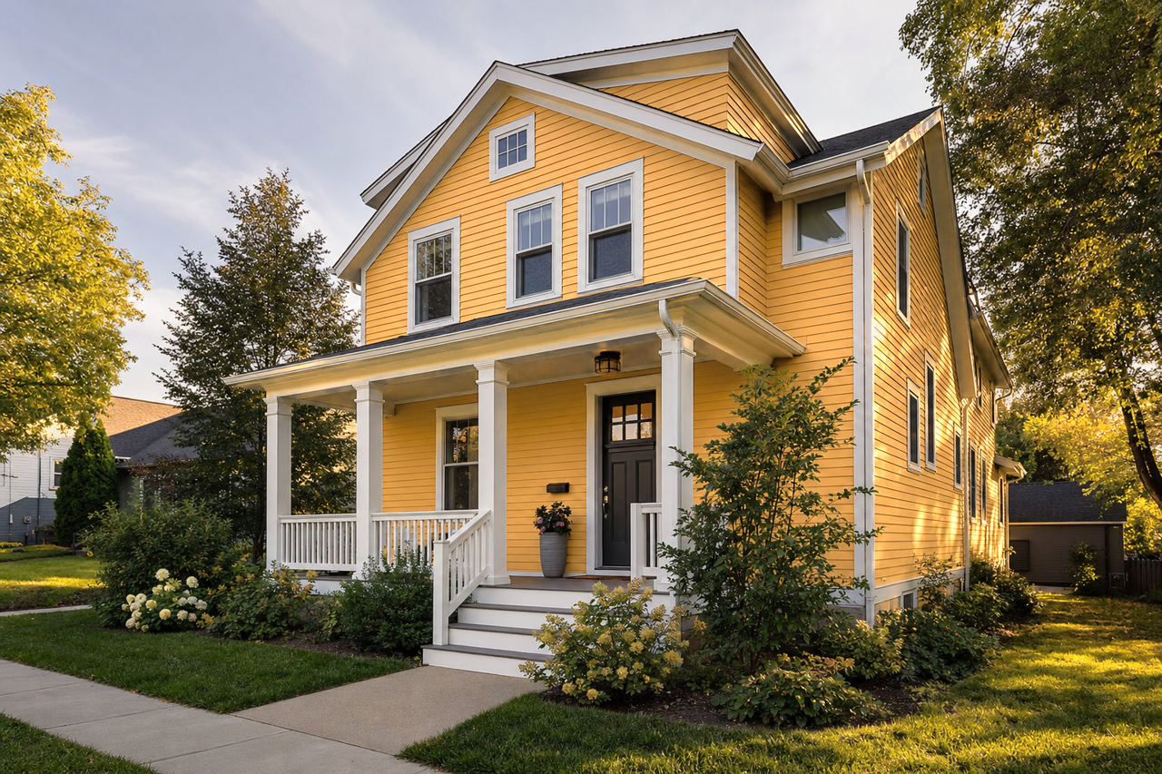 Buttercup by Benjamin Moore on exterior