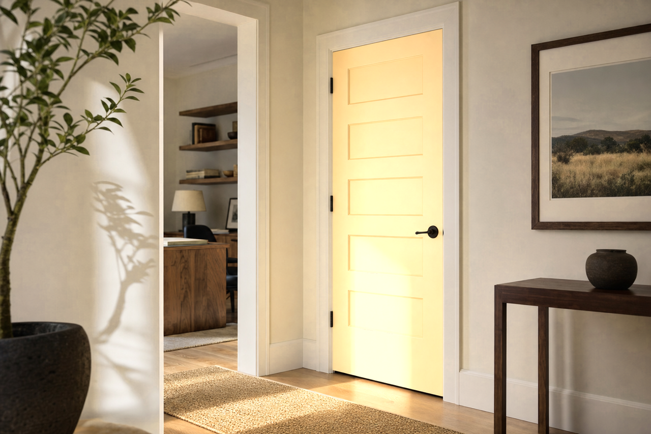 Straw by Benjamin Moore on interior-doors