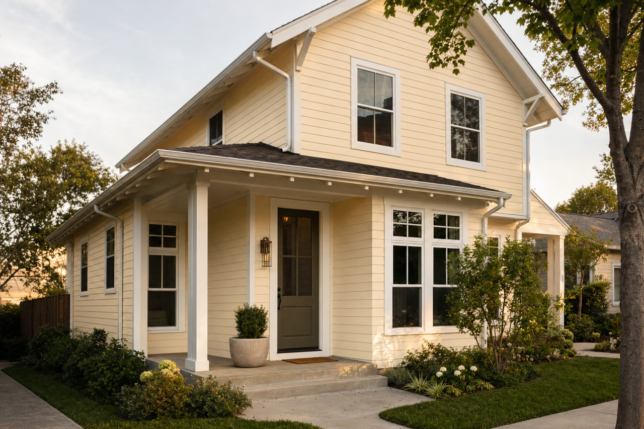 Vanilla by Benjamin Moore on exterior