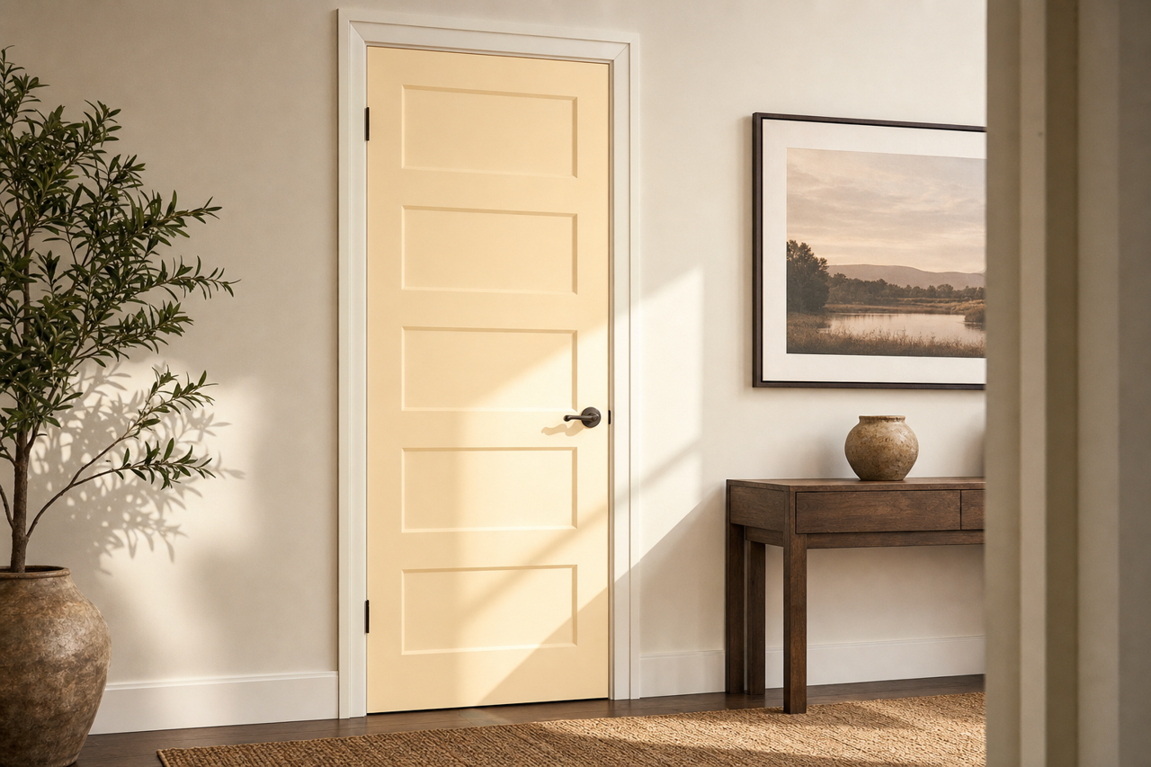 Vanilla by Benjamin Moore on interior-doors