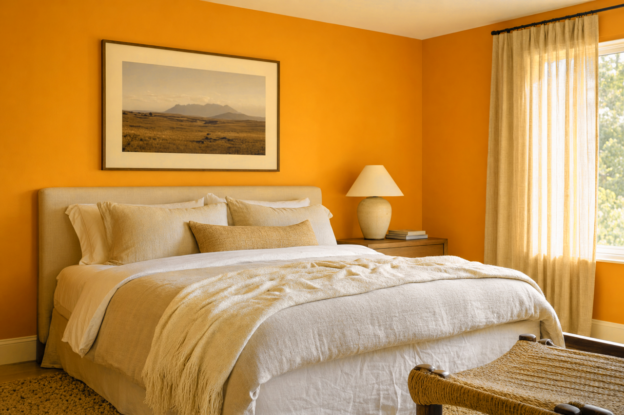 Gold by Benjamin Moore on interiors