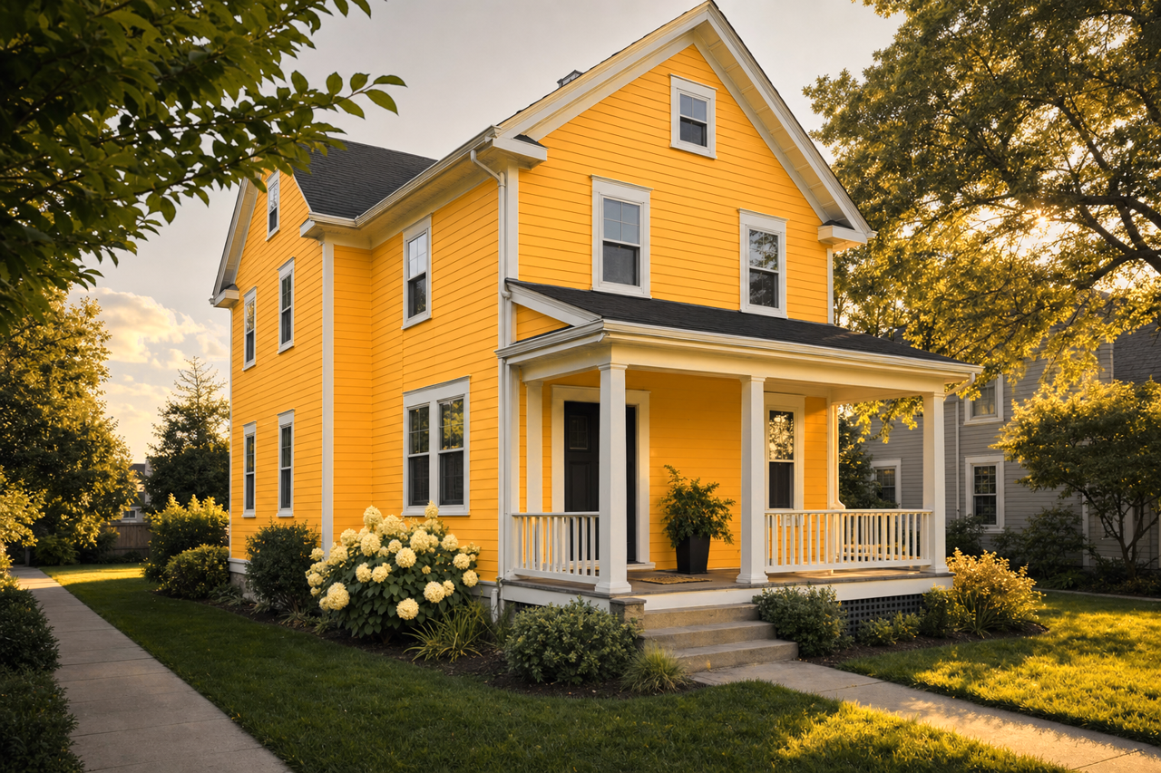 Yellow by Benjamin Moore on exterior