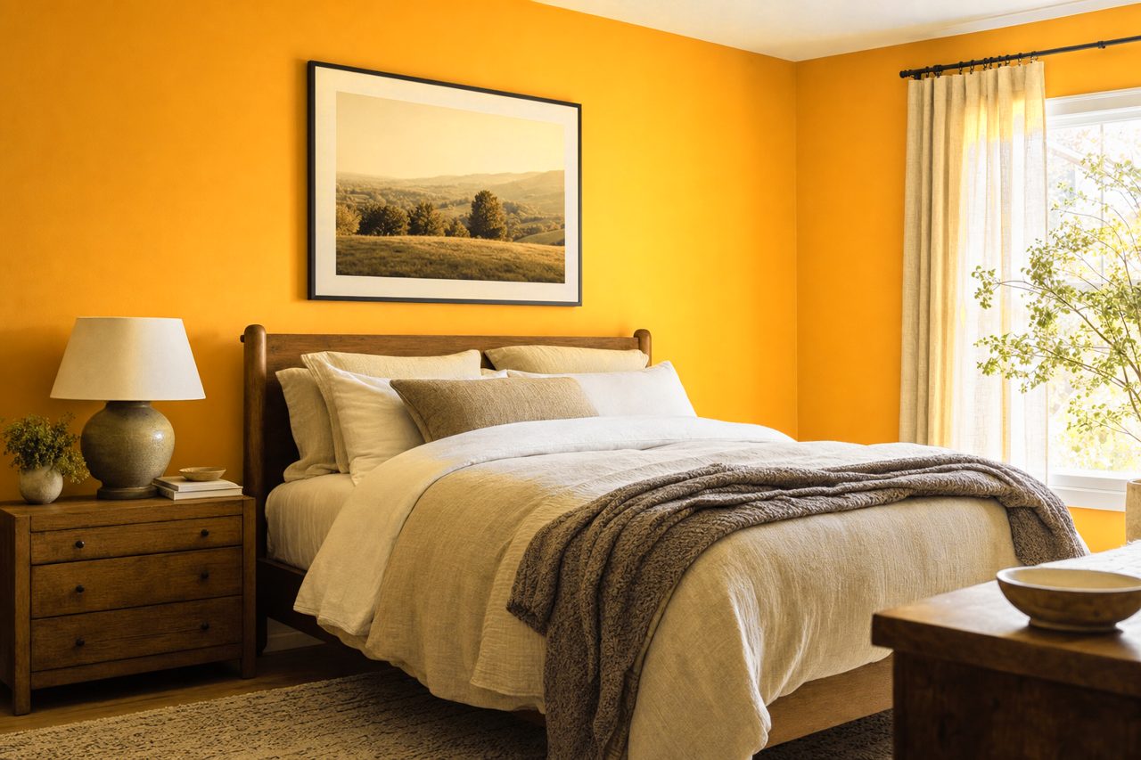 Yellow by Benjamin Moore on interiors