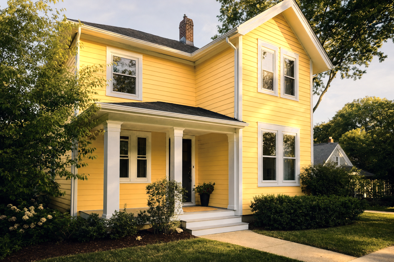 Semolina by Benjamin Moore on exterior