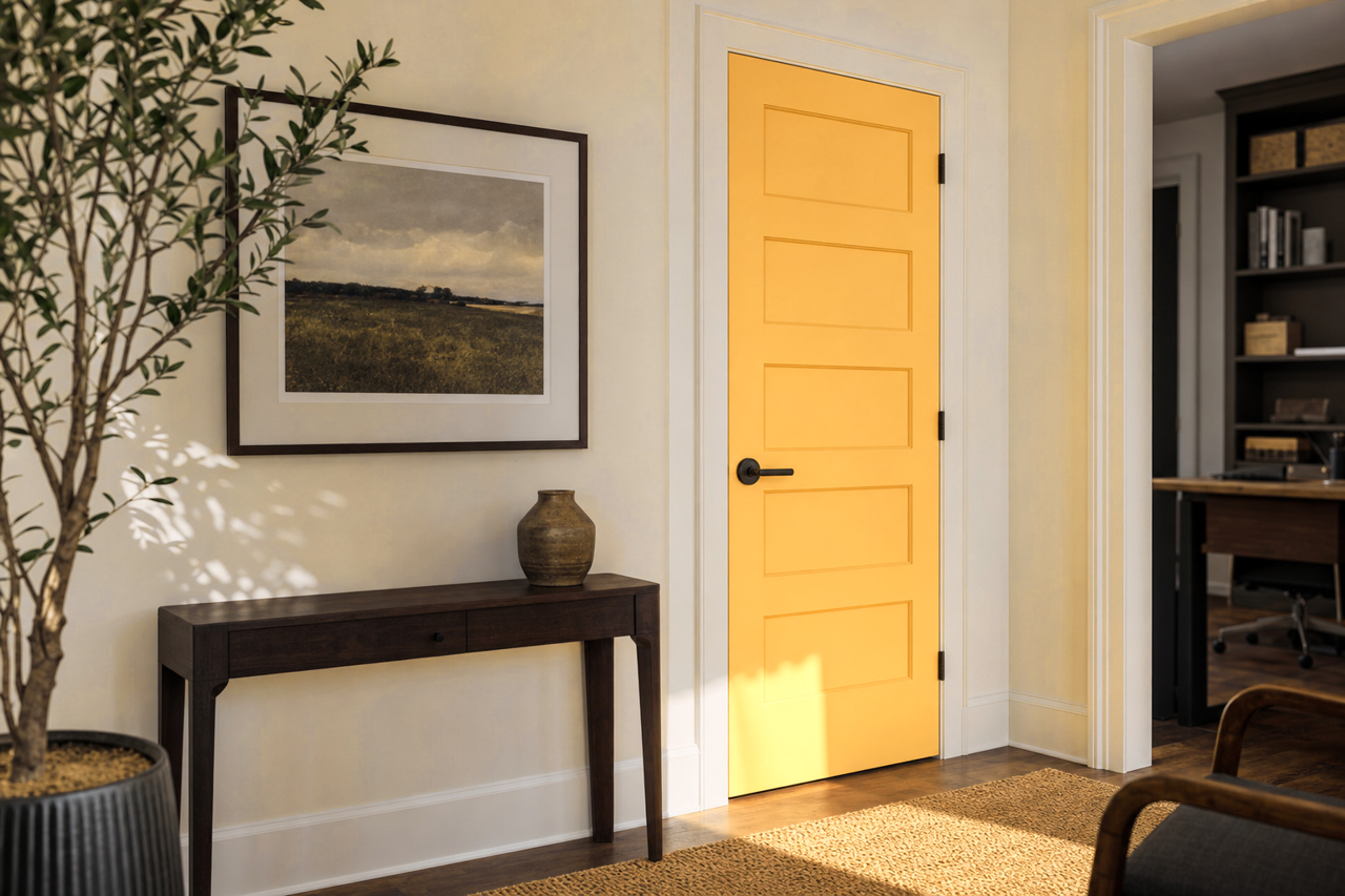 Semolina by Benjamin Moore on interior-doors