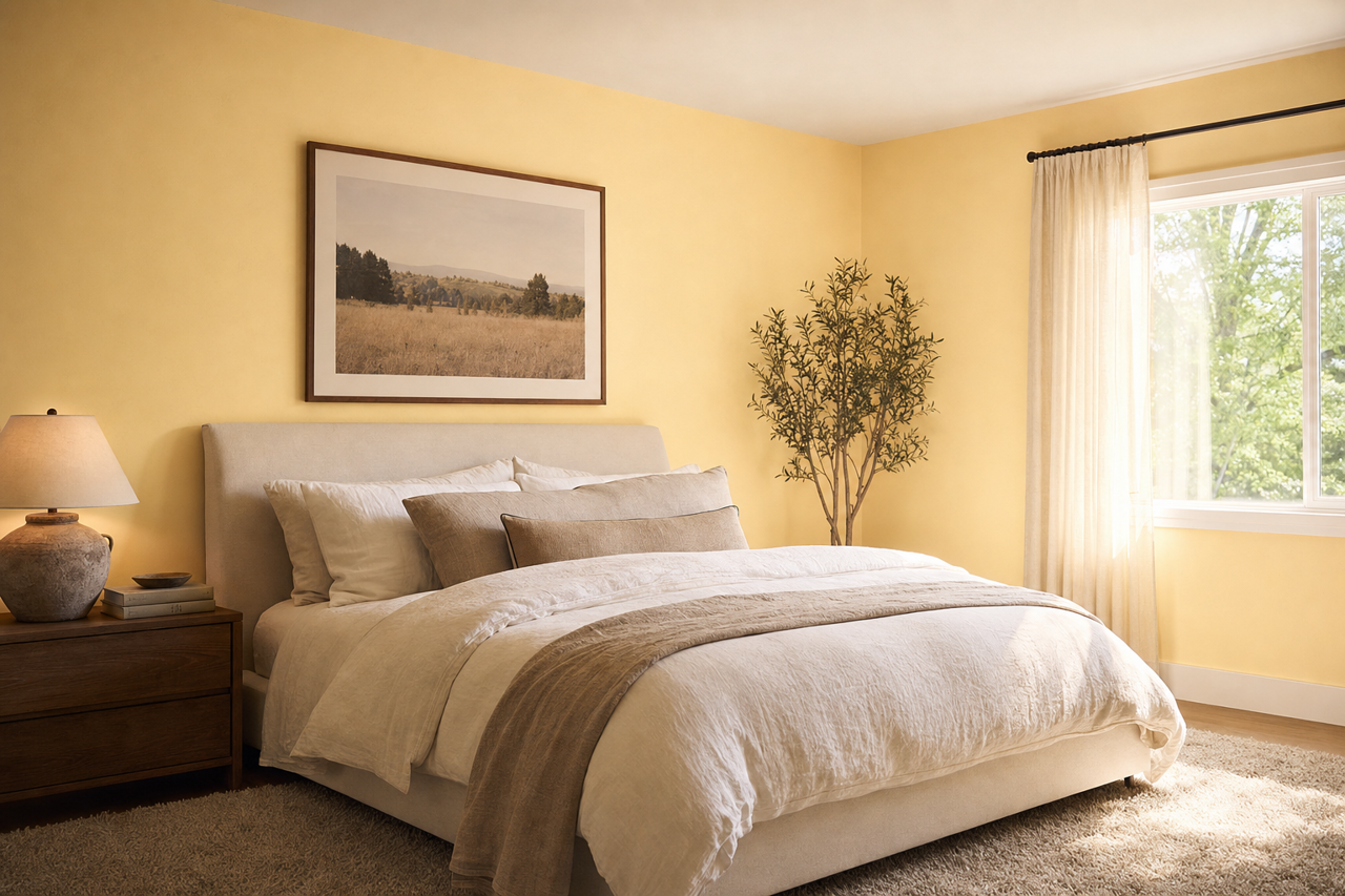 Cream by Benjamin Moore on interiors