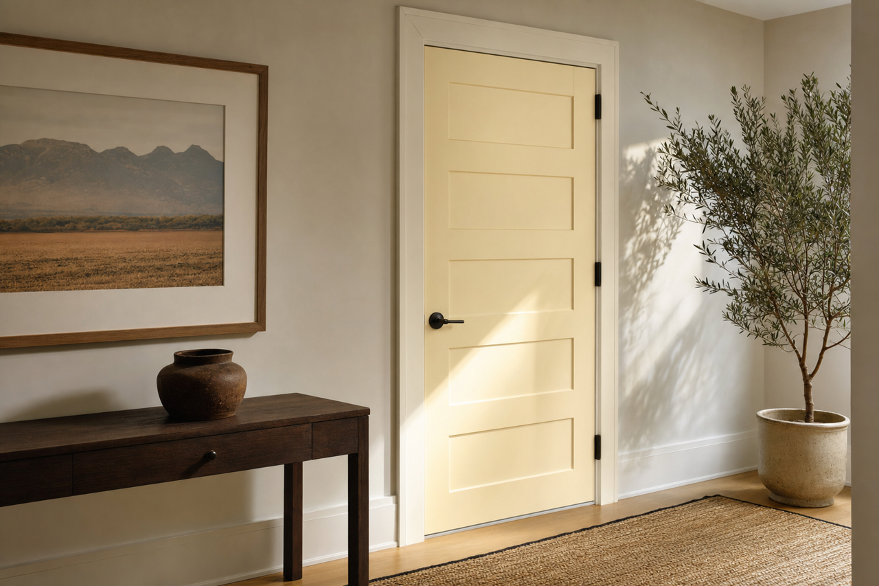 Cotton by Benjamin Moore on interior-doors