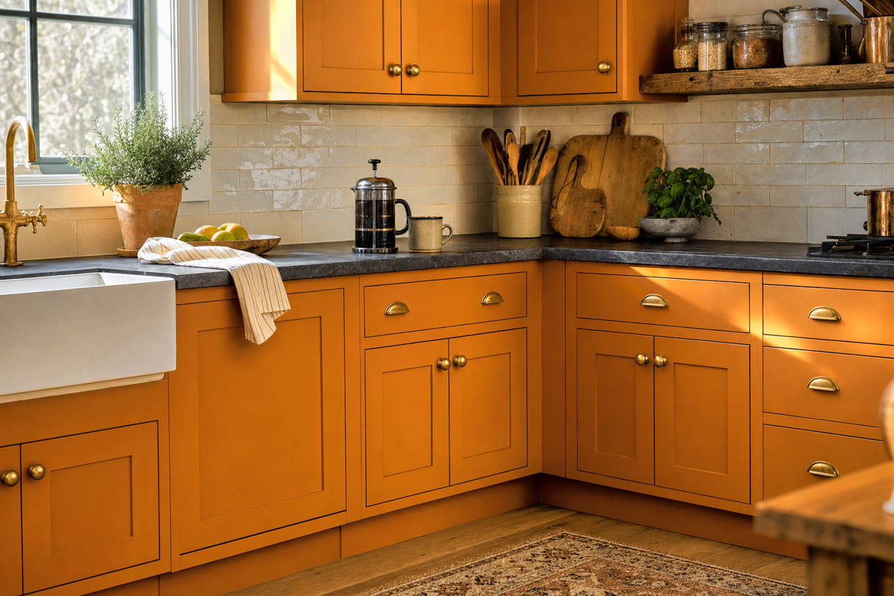 Autumn by Benjamin Moore on cabinets