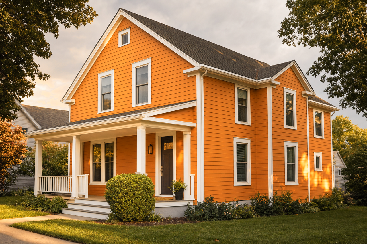 Pumpkin by Benjamin Moore on exterior