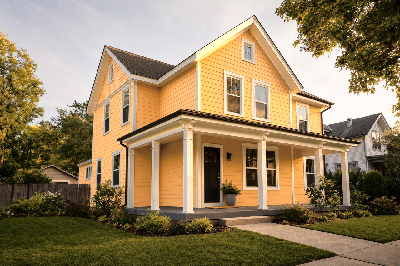 August by Benjamin Moore on exterior