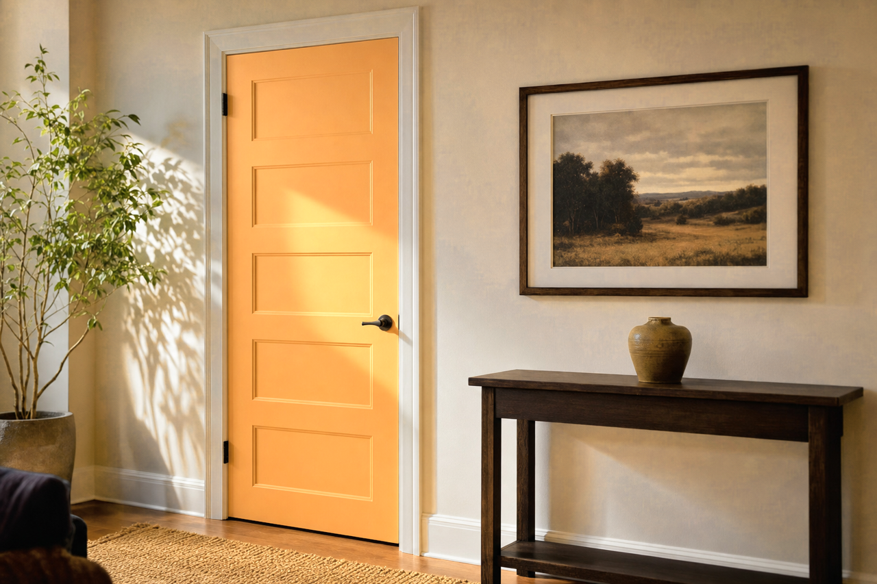 August by Benjamin Moore on interior-doors