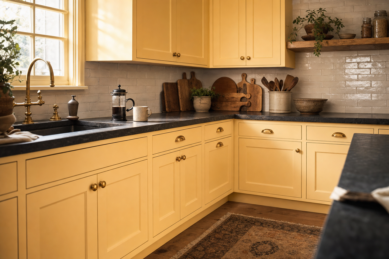 Fine by Benjamin Moore on cabinets