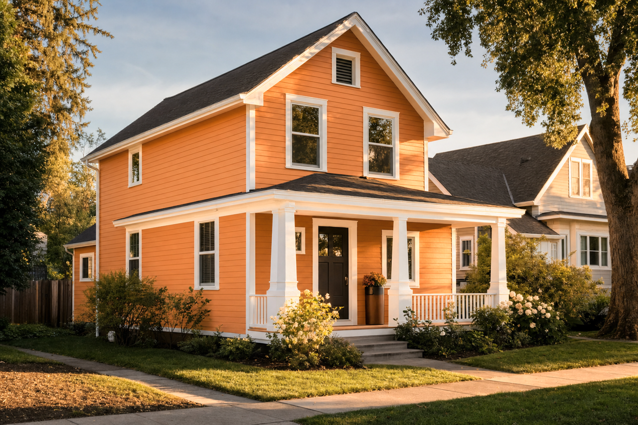 Butterscotch by Benjamin Moore on exterior