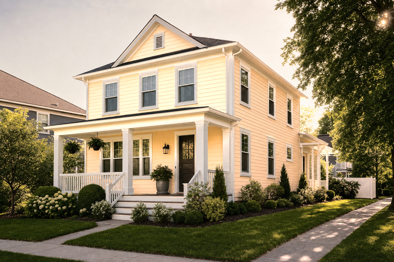Crisp by Benjamin Moore on exterior