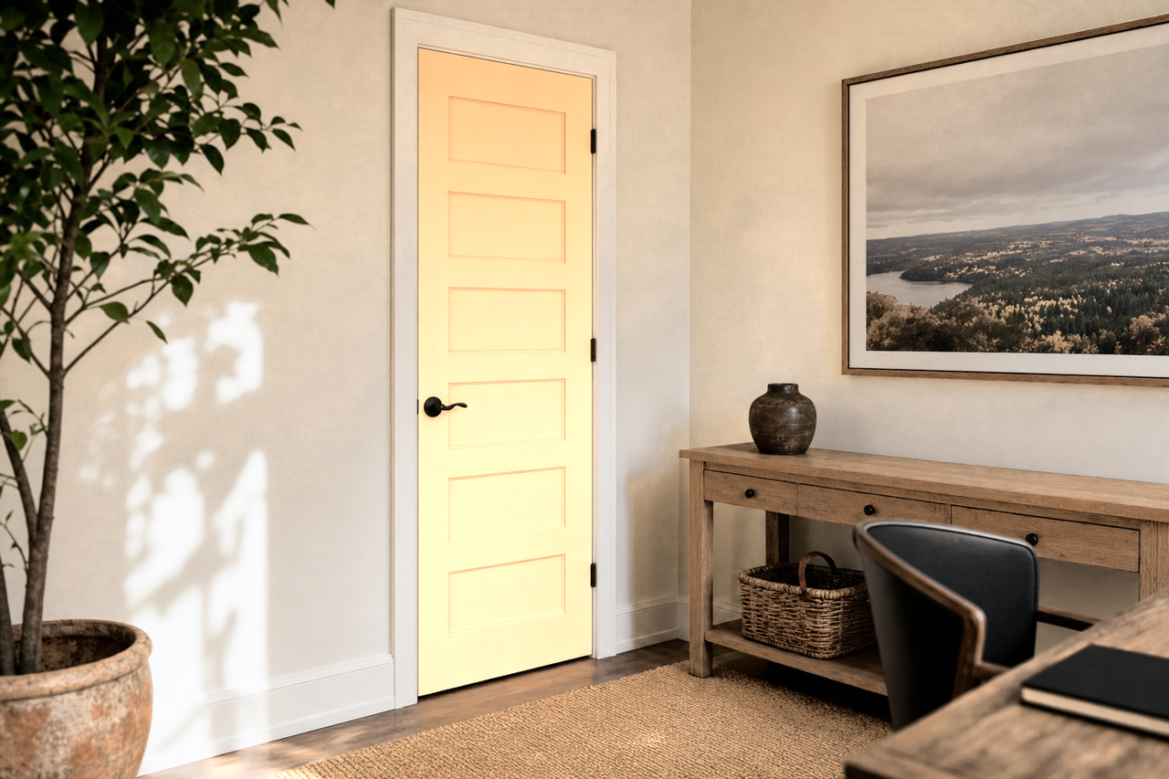 Crisp by Benjamin Moore on interior-doors